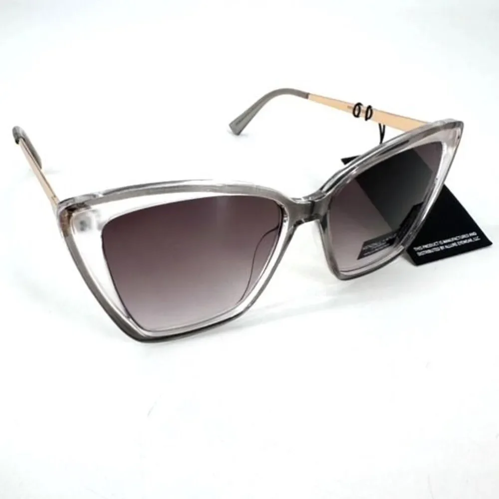 NWT Kendall+Kylie‎ Charlotte Womens Cat Eye Polarized Sunglasses Gray Crystal